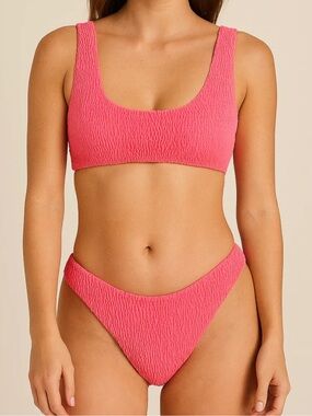 New naked wardrobe pink bikini set SZ L